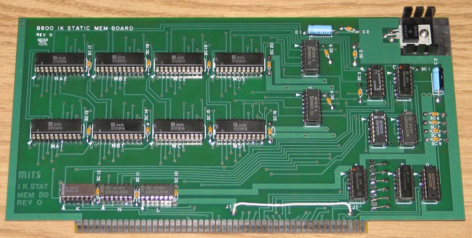 MITS Altair 8800 16MCS 16K Static RAM Card bare pcb reproduction